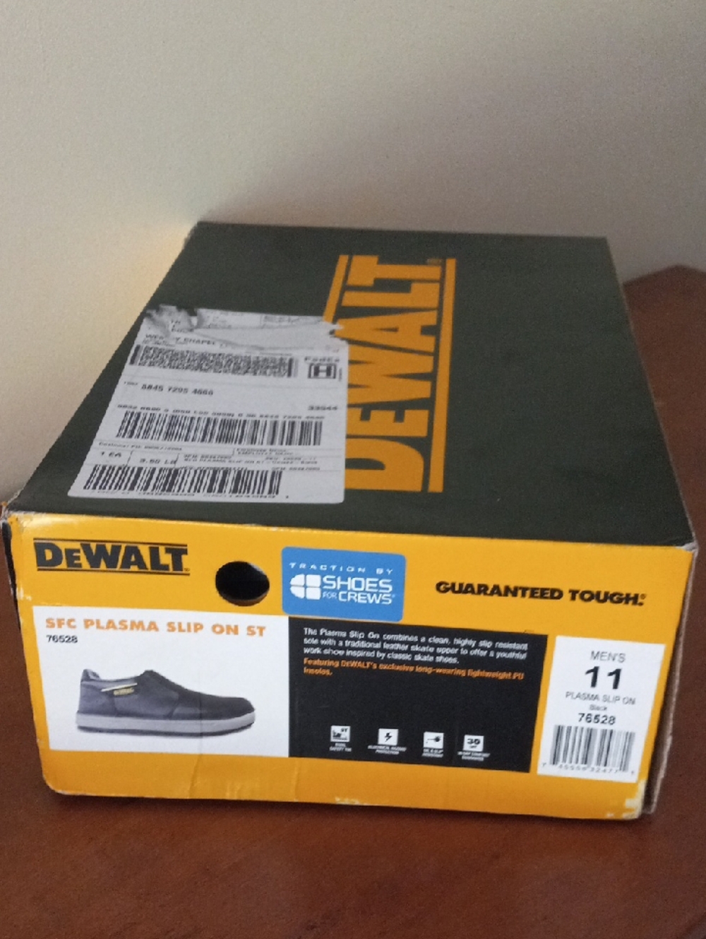 DeWalt SFC Plasma Slip On Safety Shoes - Black/Yellow Mens 11